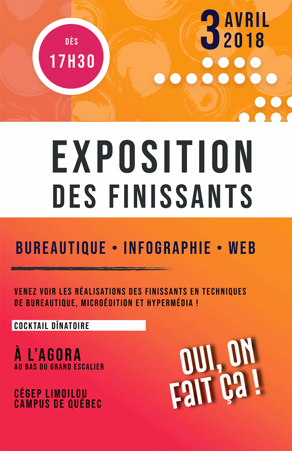 Affiche Exposition bureautique 3 avril 17 h 30