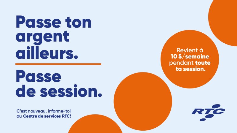 Passe ton argent ailleurs - Passe de session (autobus) revient à 10 $ par semaine pendant toute ta session