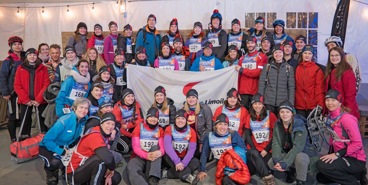 Groupe de participants au Pentathlon des neiges 2019