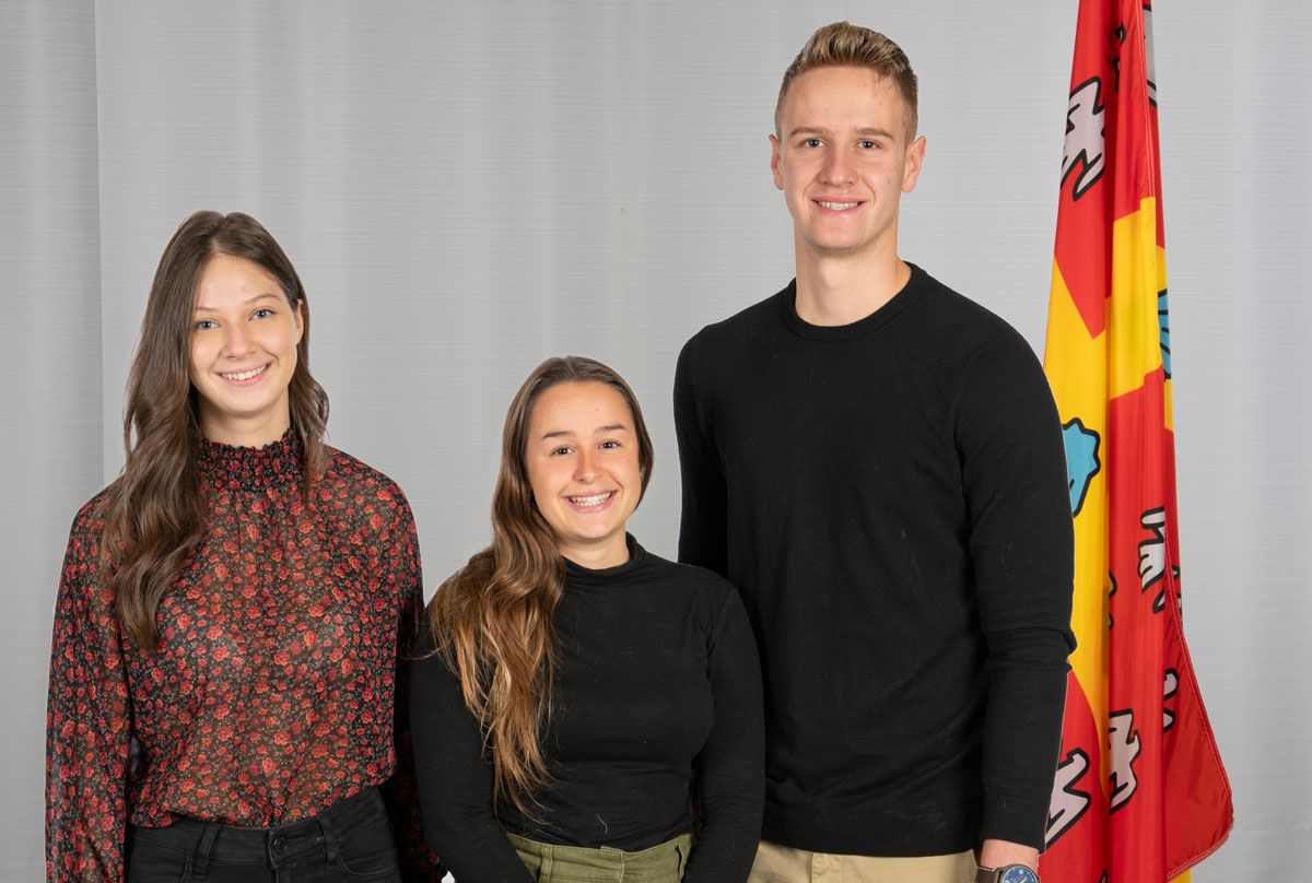 Marie-Sophie Tremblay, Sarah-Maude Savard et Gabriel Chevalier