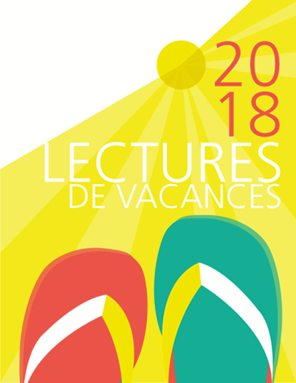 Lectures de vacances 2018 avec une paire de sandales