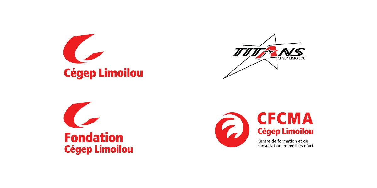 4 logos : Cégep Limoilou, Titans Cégep Limoilou, Fondation du Cégep Limoilou et CFCMA Cégep Limoilou.