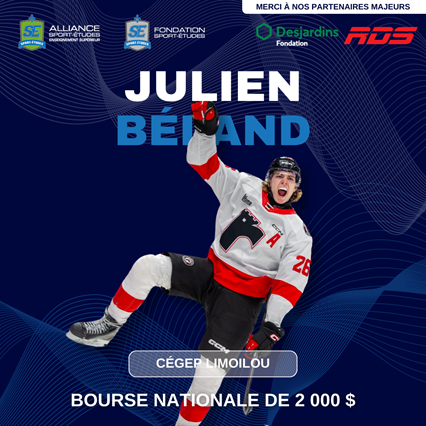 Julien Béland Cégep Limoilou bourse nationale de 2 000$